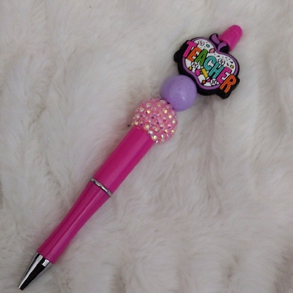 Handcrafted Other - Pink and Purple Teacher Ballpoint Pen